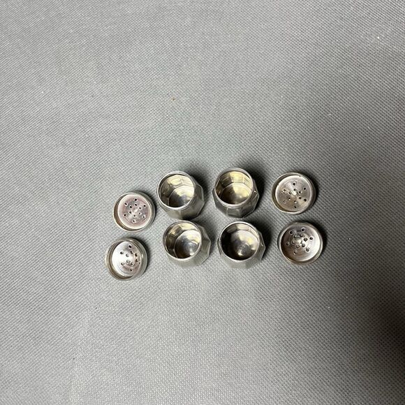 Vintage Leonard Salt and Pepper Mill Set Shakers Pewter Made in Italy with Case - Picture 9 of 10